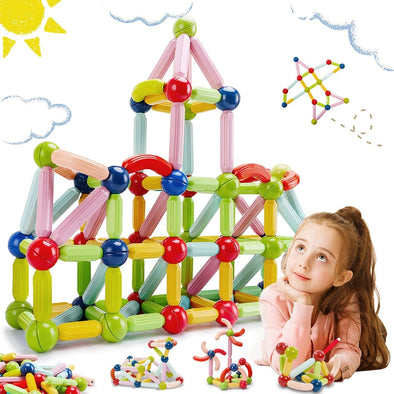Brinquedo infantil de blocos de construção magnéticos - Lojinha da Paty